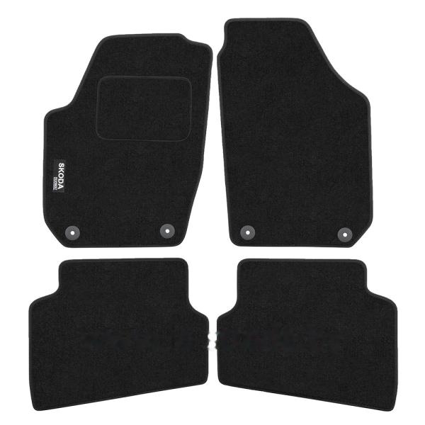 Комплект резиновых автомобильных ковриков SKODA FABIA 2007-2014