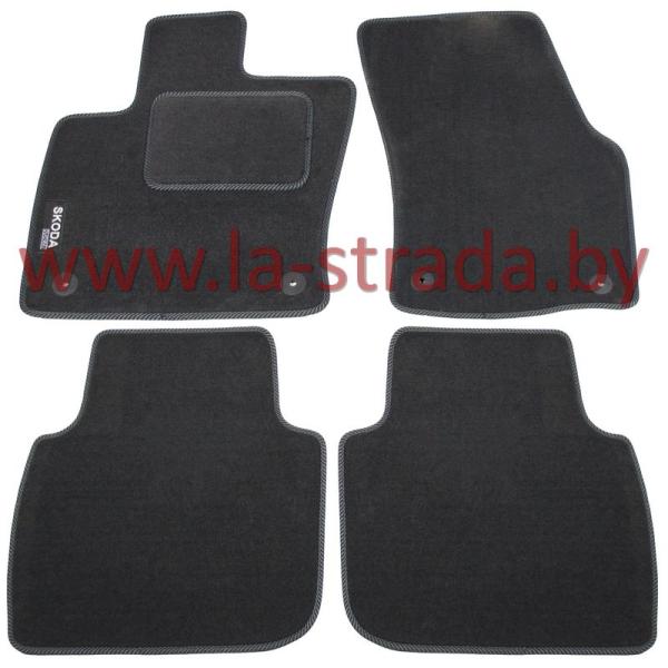 Комплект резиновых автомобильных ковриков SKODA KODIAQ 2016-