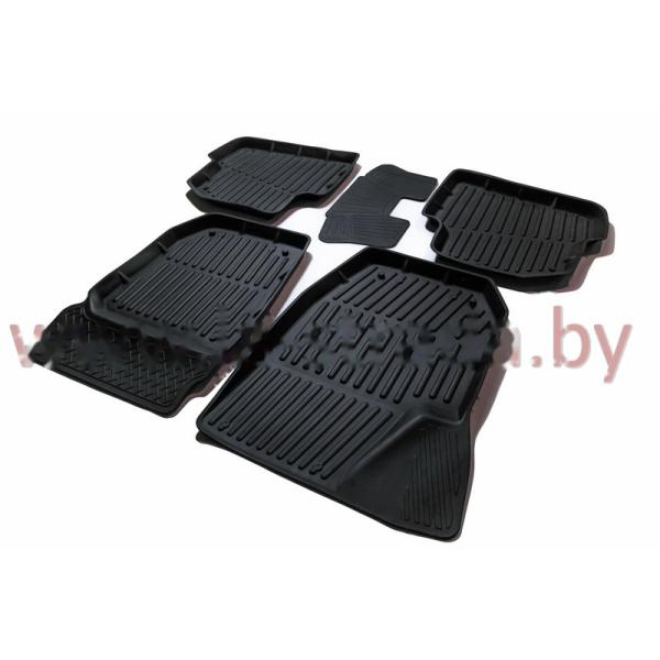 Комплект резиновых автомобильных ковриков SKODA FABIA 2007-2014