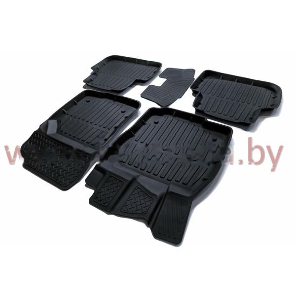 Комплект резиновых автомобильных ковриков SKODA OCTAVIA 2013-2017