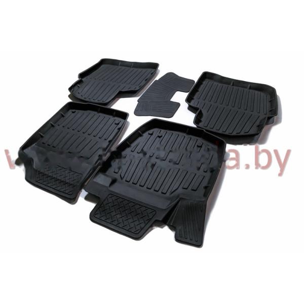 Комплект резиновых автомобильных ковриков SKODA RAPID 2012-2020
