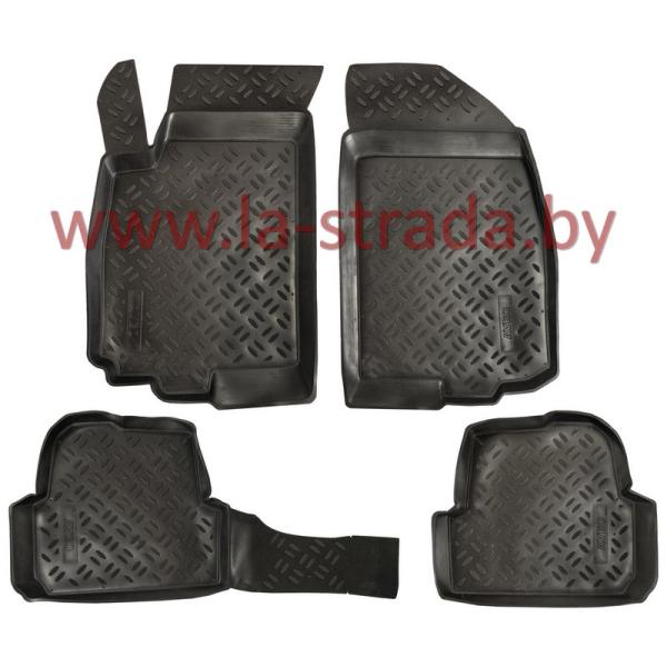 Комплект резиновых автомобильных ковриков CHEVROLET AVEO (T255) 2008-2011