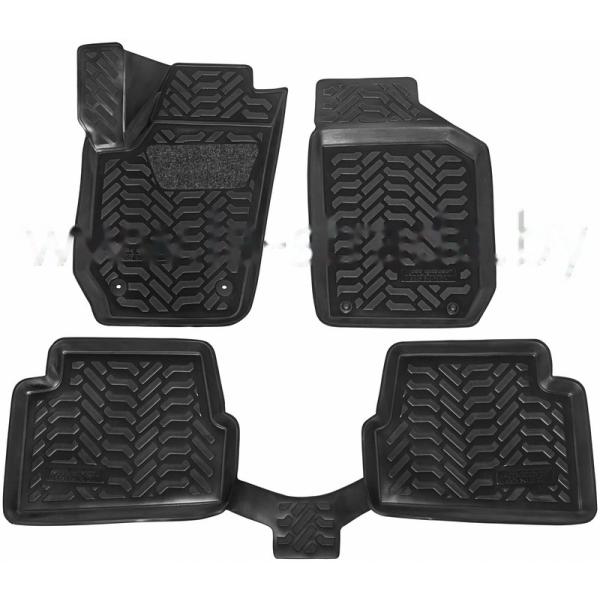 Комплект резиновых автомобильных ковриков SKODA FABIA 2007-2014