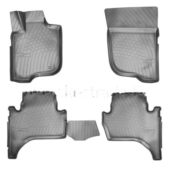 Комплект резиновых автомобильных ковриков MITSUBISHI L200 2005-2010