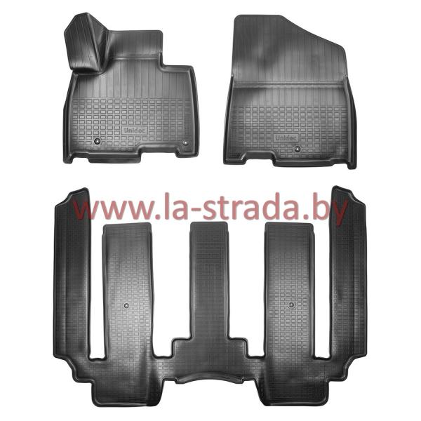 Комплект резиновых автомобильных ковриков KIA CARNIVAL 2014-2021